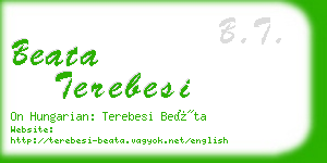 beata terebesi business card